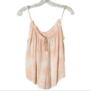 🌺 Sisstr Revolution Surf & Swim Peach Tie Dye Flowy Textured Tank Top Size M